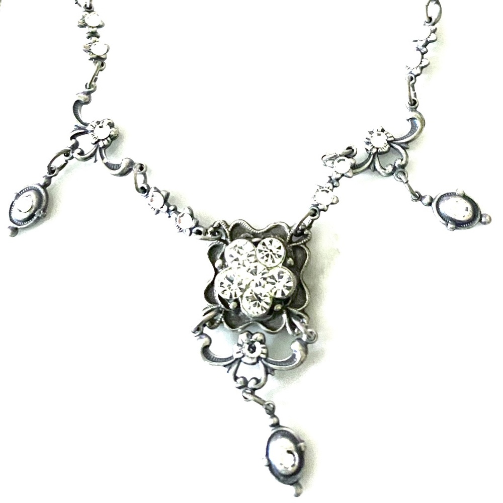 Vintage Style Chandelier Rhinestone Necklace - Picture 5 of 5
